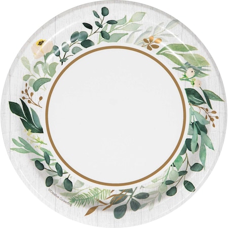 Creative Converting Eucalyptus Dessert Plates, 7", 96PK 346144